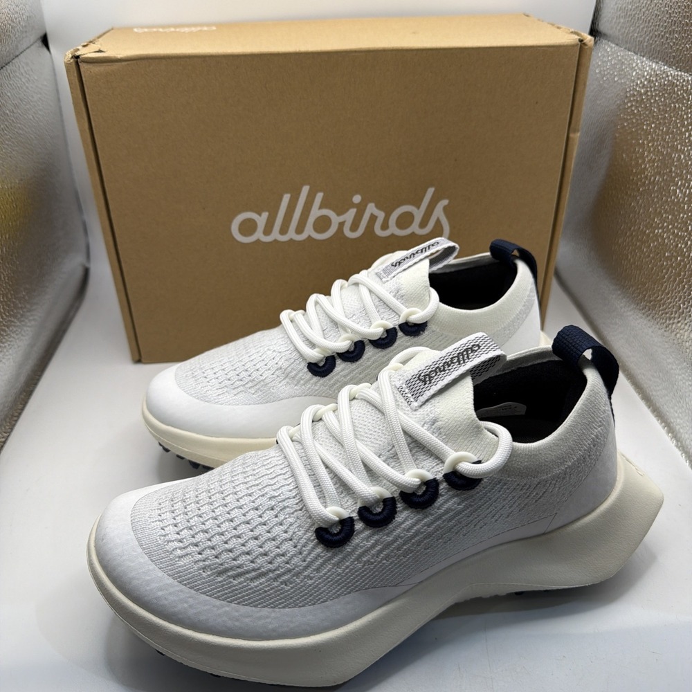 Allbirds Women's Tree Dasher 2 Utility Sneakers Blizzard/ Navy Size US 5.5 NIB